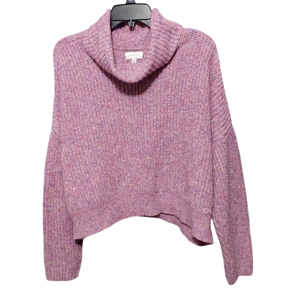 Lucky Brand Sweaters - Lucky Brand Purple Knit Cropped Turtleneck Sweater Women's Size Extra Large XL